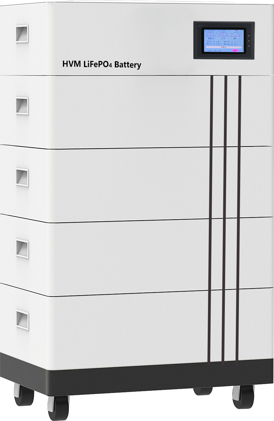 51.2V 100Ah Touchscreen Wall Mounted LiFePO4 RS485/CAN Solar Energy Storage Batteries for Home