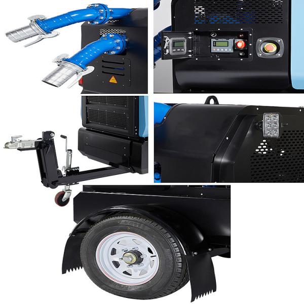 Bomba de agua diésel de alta presión, remolque de control de inundaciones de emergencia, bomba de alcantarillado montada