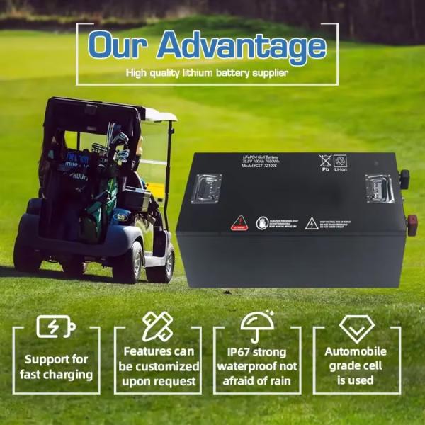 Golf Cart Lithium Battery LiFePO4 Battery 40Ah 50Ah 60Ah 100Ah 300Ah 36V 48V 60V 72V Cycle Life Over 4000 Cycles