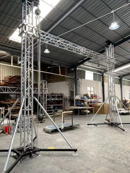 Black Silver Aluminum Lighting Truss Customized Foldable Portable Square Aluminum Truss