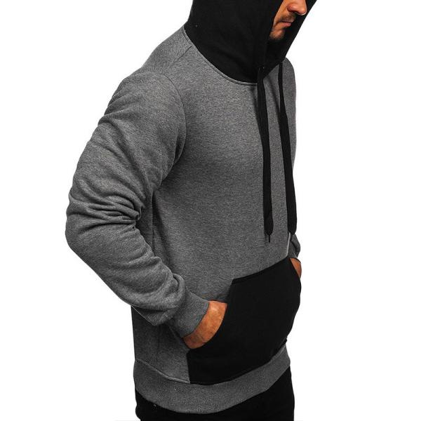 Factory High Quality Black Grey Cotton Polyester Sport Gym Adjustable Men's Hoodie Sweatshirts