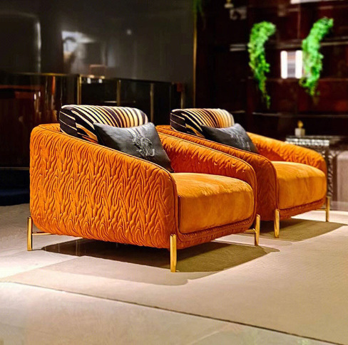 Luxury Living Room Pure Brass Classic Sofa/contemporary Furniture 3 Seater Elegant Sofa Modern New Design Italian Sofa