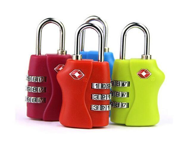 blue lock PC material TSA travel lock& Fashion Design Tsa Luggage Lock& Tsa Bag Number Lock