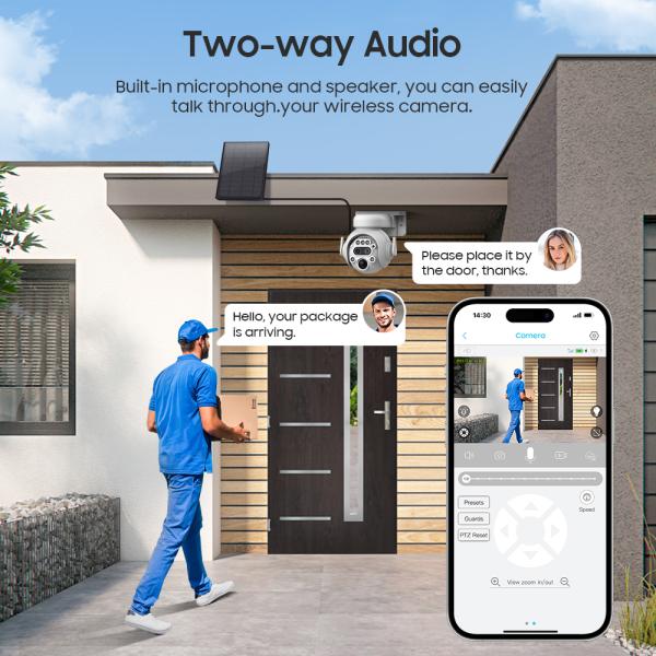 GSM 4G SIM Card IP66 Solar Powered Battery Security IR PIR Solar Power IP Camera