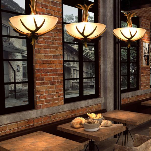 American Vintage Style Resin Antler Chandelier Ceiling Deer Horn Pendant Lights (WH-AC-32)