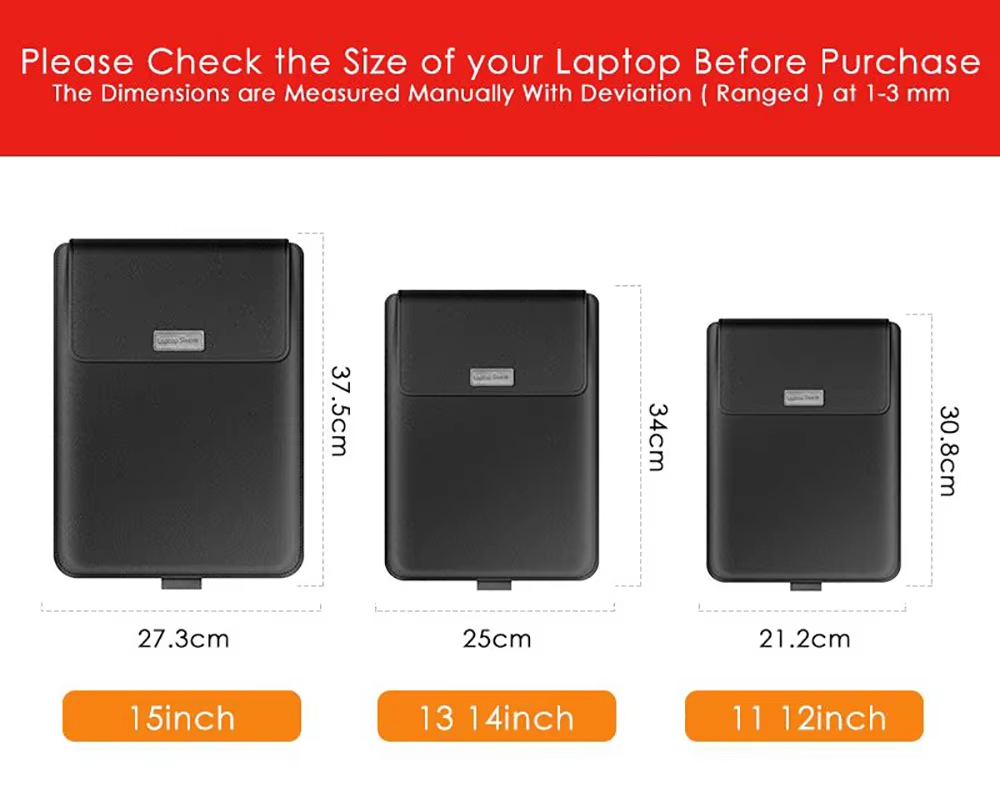 For 13 Inch Waterproof Convertible Laptop Sleeve Bag Customized Stand Mousepad Tablet Notebook Computer Pocket Case Dnb71