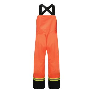 EN343 Rain Proof Workwear Unisex Orange Hi Vis Bib And Brace