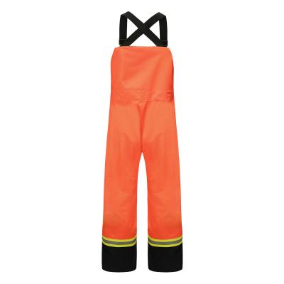 EN343 Rain Proof Workwear Unisex Orange Hi Vis Bib And Brace