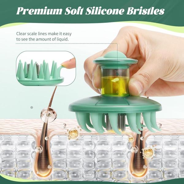 Applicateur d' huile de silicone sans BPA avec pinceau de massage