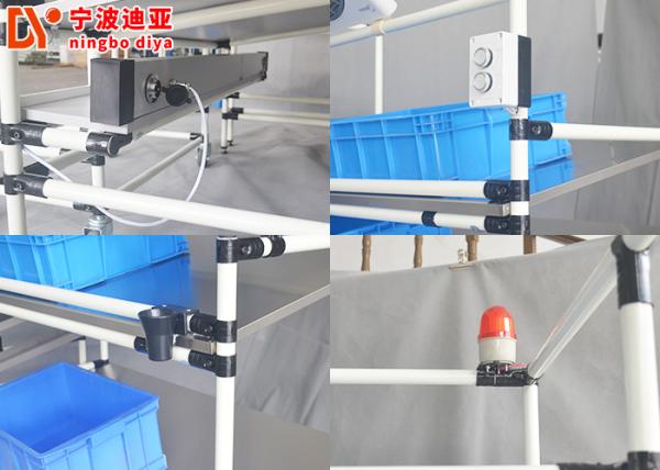 Colorful Ergonomic Assembly Workstation Stainless Steel Panel For Manual Workbench