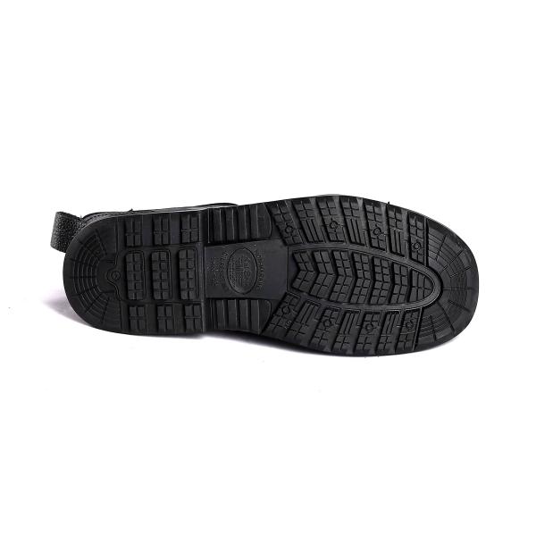 Chaussures de sécurité haute coupe en PU Sole Ultimate Comfort Tissu en cuir noir Supérieur Chaussures de sécurité pour hommes