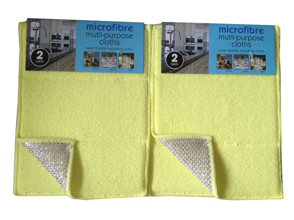Verde de limpeza de pano da almofada de limpeza de Microfiber da esponja da cozinha para a lavagem do prato