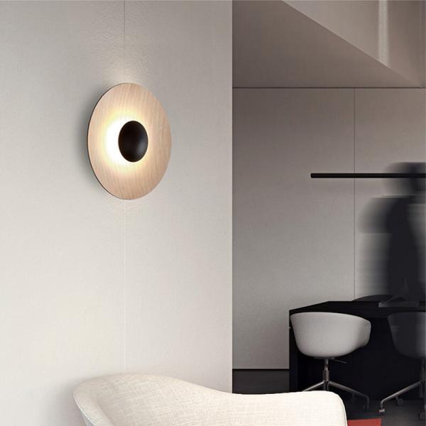 Modern Wood Grain Art Wall Lamp Nordic Round Combination Ginger LED Wall Sconce(WH-OR-205)