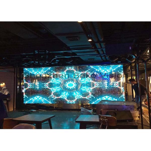 Aluminum Panel Transparent Glass Led Display , P10 See Through Led Screens 1920 Hz