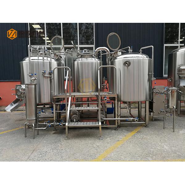 Three Vessels 1000L beer production Line 10HL Steam / Direct Fire Heating