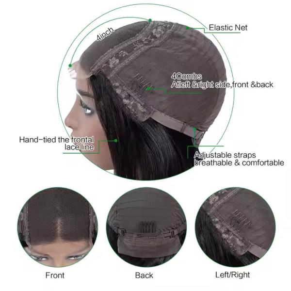 Deep Water Wave 13x4 Lace Frontal Wig Brazilian Curly Short Bob Human Hair Wigs