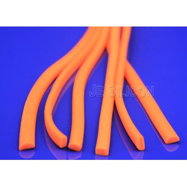 Orange Silicone Sponge Rubber Strips Low Protein Adhesion Platinum Catalytic
