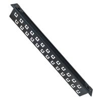 Noir XL-4020-3L-B hautement 1u gestion du câble de pinceau ANSHI 19 pouces
