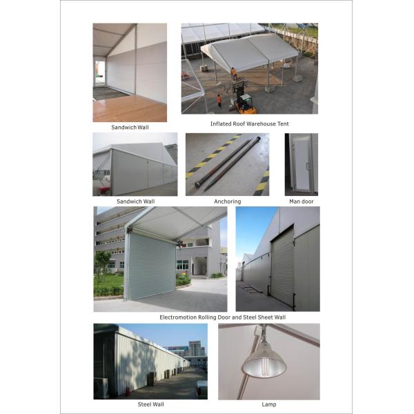 Sandwich Wall Aluminum Warehouse Tent For Storage / Temporary Workshop Tent