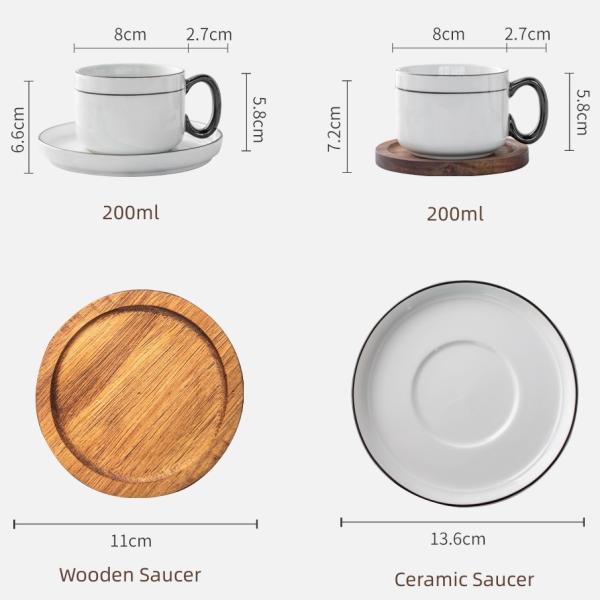 Coupe et soucoupe pour tasse en porcelaine personnalisée