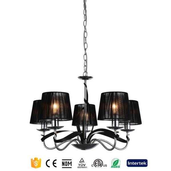 Black chic chandeliers with lampshade for Living room Bedroom Project Lighting (WH-MI-20)