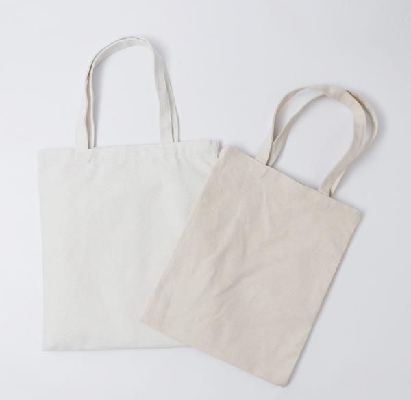 Recyclable 100 Cotton Tote Bags Plain White / Beige Color For Gift Packing