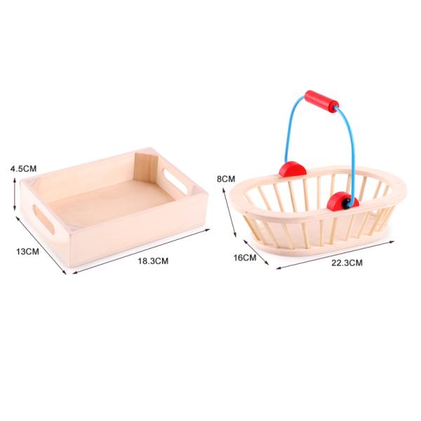 вырезывание плода 4.5cm деревянное установило набор игры роли кухни овощей