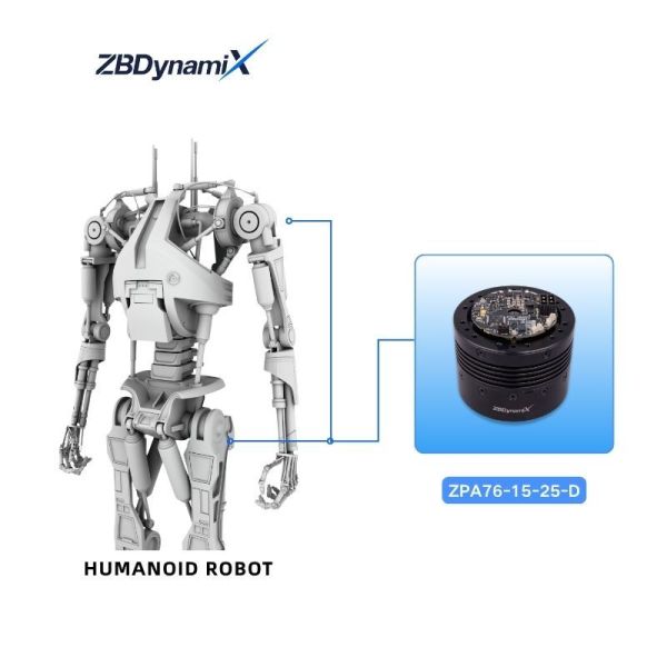 ZBDynamiX ZPA76-15-25-D Integrated Planetary Joint Actuator | 90 Nm Peak Torque, 25:1 Ratio, OD 85 mm