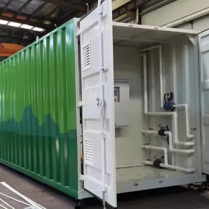 50/100/200m3/d MBR Bioreactor Containerized Sewage Treatment Plant With Electric Auto Control PLC  Compact Design