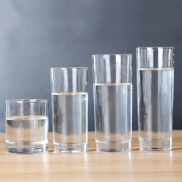 Transparent 11oz Water Drinking Glass 2.5mm Thickness With Chip Resistant Rim