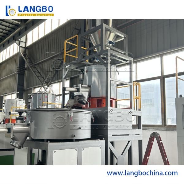 多機能高速垂直ホット＆コールドミキサーブレンダー – 耐摩耗性ブレードによるプラスチック粉末/粒子混合およびリサイクル