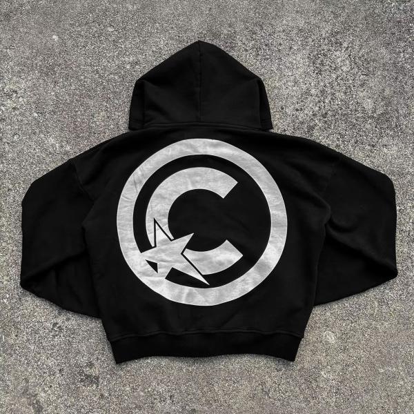 Autumn Mens Streetwear Sweatsuits Two Piece Track Set Applique Distressing Embroidery