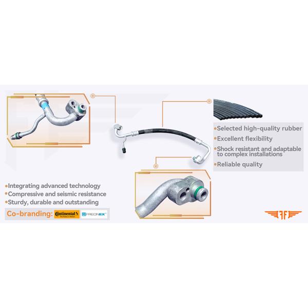 VW Golf 1K0820721AC Automotive Air Conditioning Aluminum Tubing For 05-10 Mk5 Touran