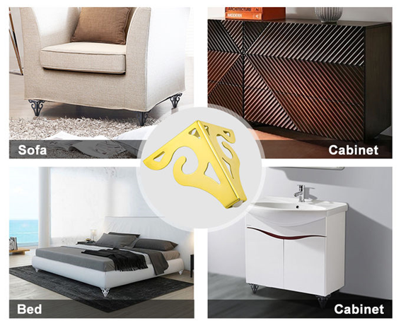 Серебряные ноги шкафа металла запасных частей 15cm оборудования мебели декоративные