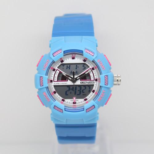 Plastic Digital Watch with Stainless Steel Case Back, 5ATM Water Resistance and TPU Strap,LCD Digital Watches