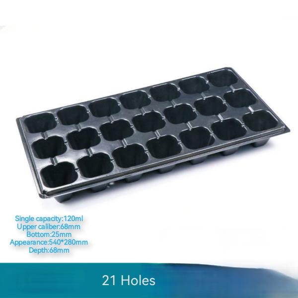 21 Hole Black Microgreen Growing Trays PET Plastic For Planting Vegetable