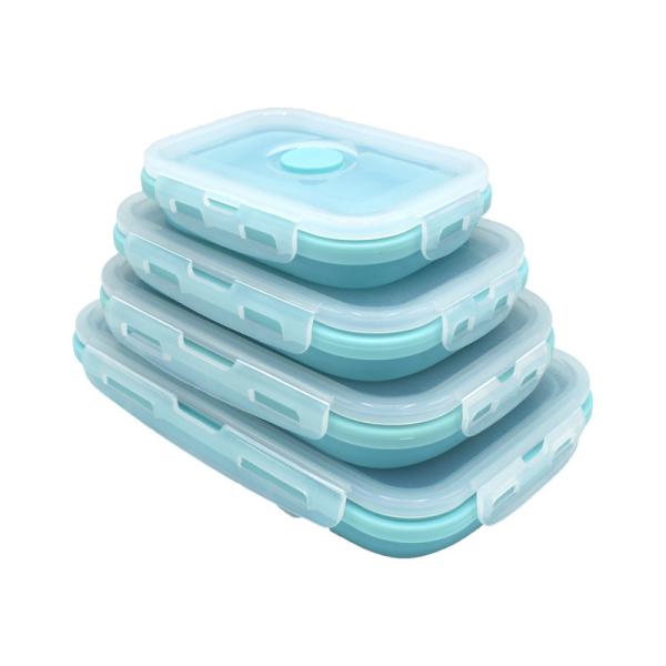 350ml 500ml 800ml 1200ml Reusable Silicone Picnic Box