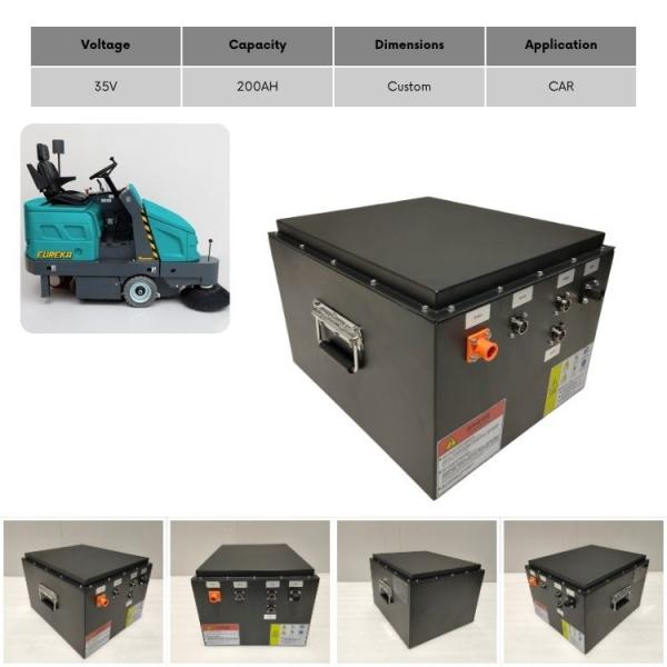 24V 35V Ride On Sweeper Battery 100AH 200AH Custom Li Ion Battery Pack