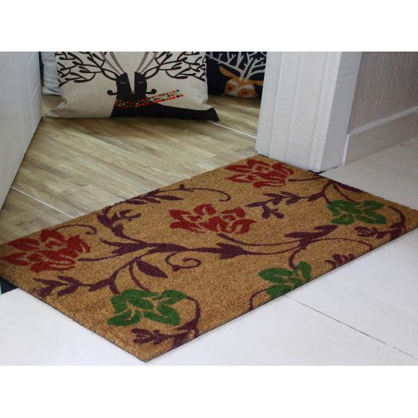 40*60cm Coir Coconut Entrance Matting Thickness 15mm PVC Backing