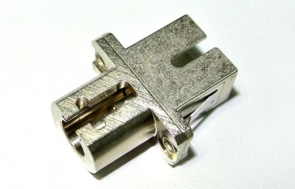 Fiber optic adapter SC to LC hybrid adapter with metal housing long flange APC/UPC/SM/MM,LOW LOSS