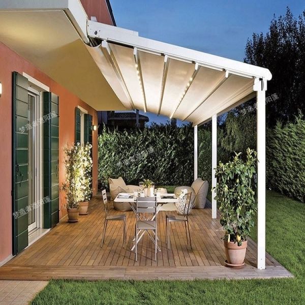 Wholesale for Sale Remote Control Telescopic Extension Anti-rust and Corrosion-resistant Courtyard Terrace Sunshade Outdoor Shed