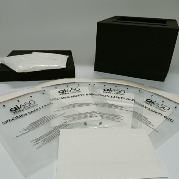 Биологические медицинские сумки образца маркировки 95кПа с прокатанным прозрачным