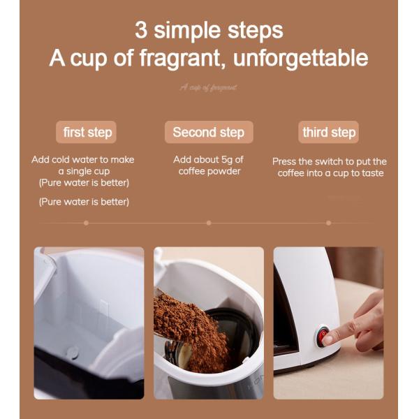 450 Watt Mini Home Coffee Machine 300ml  220 Volt