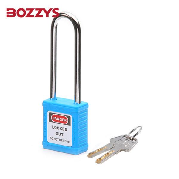 Dia 6mm Steel Shackle Safety Lock Loto Padlock Blue Color