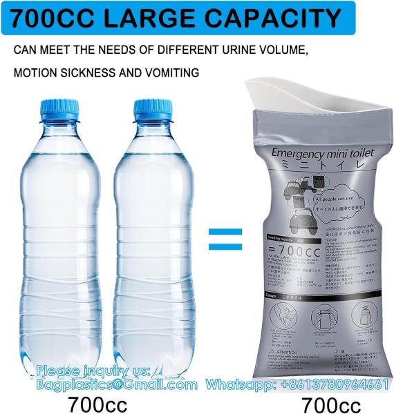 Emergency Urinal Bag, Pack Portable Camping Pee Bags, Travel Pee Bags, Traffic Jam Emergency Portable Urine