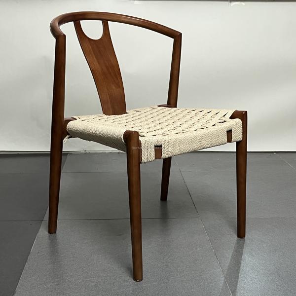 Restaurant Stackable Design Wood Dining Chair with Adjustable Height and Mail Packing