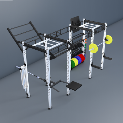 1*14ft Gym Equipment Squat Rack Cross Fitness Power Rack Weight Lifting Half Rack Free Weights