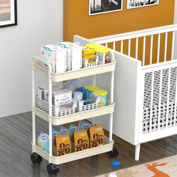 Three-layer Kitchen Rotating Shelving for Multifunctional Vegetable and Fruit Storage