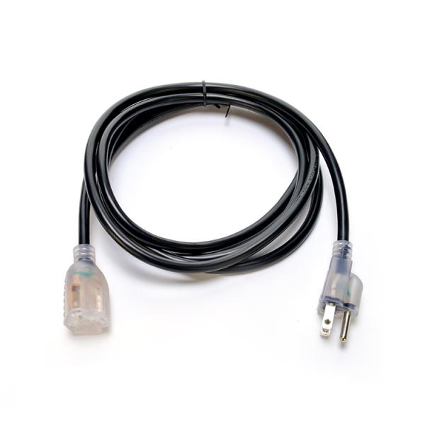 16/3 Gauge ETL Certified Outdoor Extension Cord for Cable Customization with Illuminated Indicator 13A 1625W 16AWG SJTW
