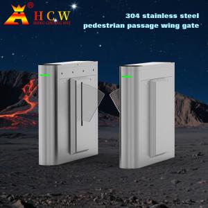 Premium 304 Stainless Steel Smart Swing Gates for Pedestrian Access, Supporting Face Recognition, QR Code Scanning and Card Swiping, Suitable for Subway Stations and Office Buildings
